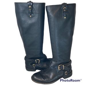 VINCE CAMUTO Leather Riding Black Boots 8.5